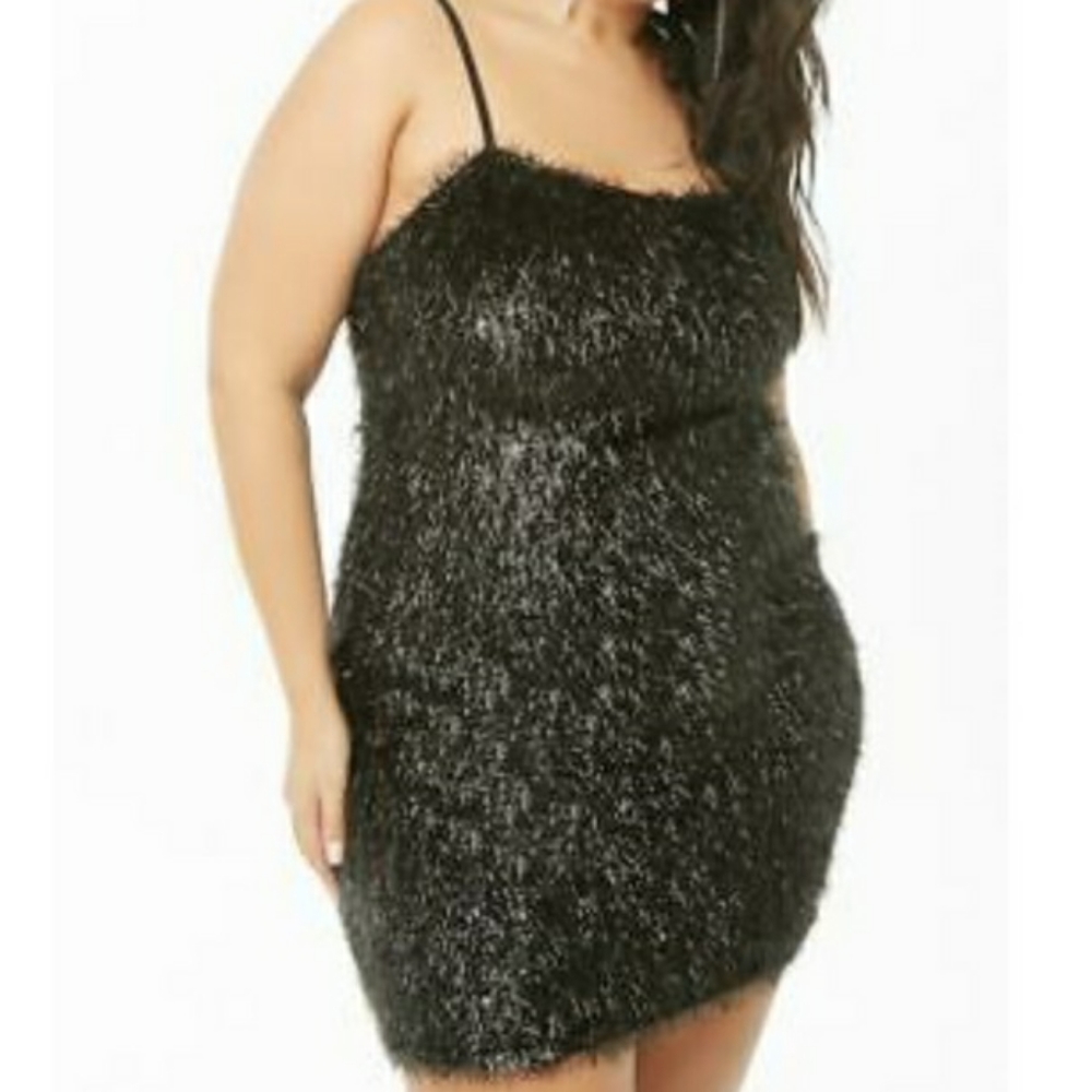 Forever 21 Plus Tinsel Camisole Mini Dress